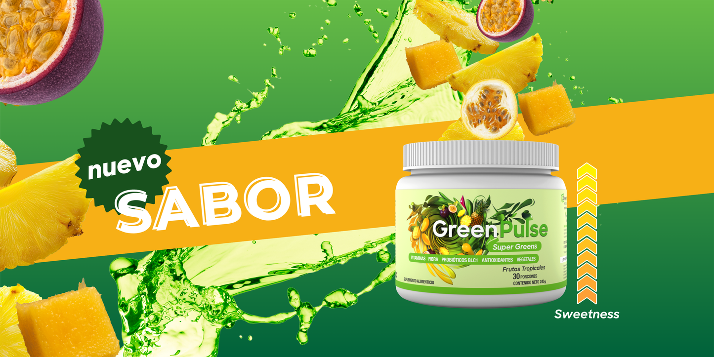 Super Greens + Ligereza | Probióticos BLC1 | 30 Porciones | Frutos Tropicales