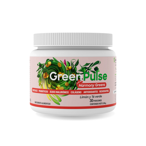 Harmony Greens +Belleza | Colágeno, Ácido Hialurónico y Biotina | 30 Porciones