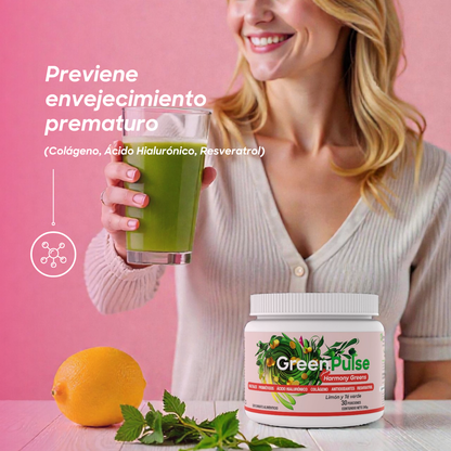 Harmony Greens | Colágeno, Ácido Hialurónico y Biotina