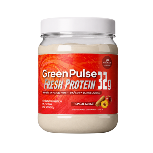 Greenpulse Fresh Protein 32g | Sabor Tropical Sunsent Proteína Ligera Y Refrescante
