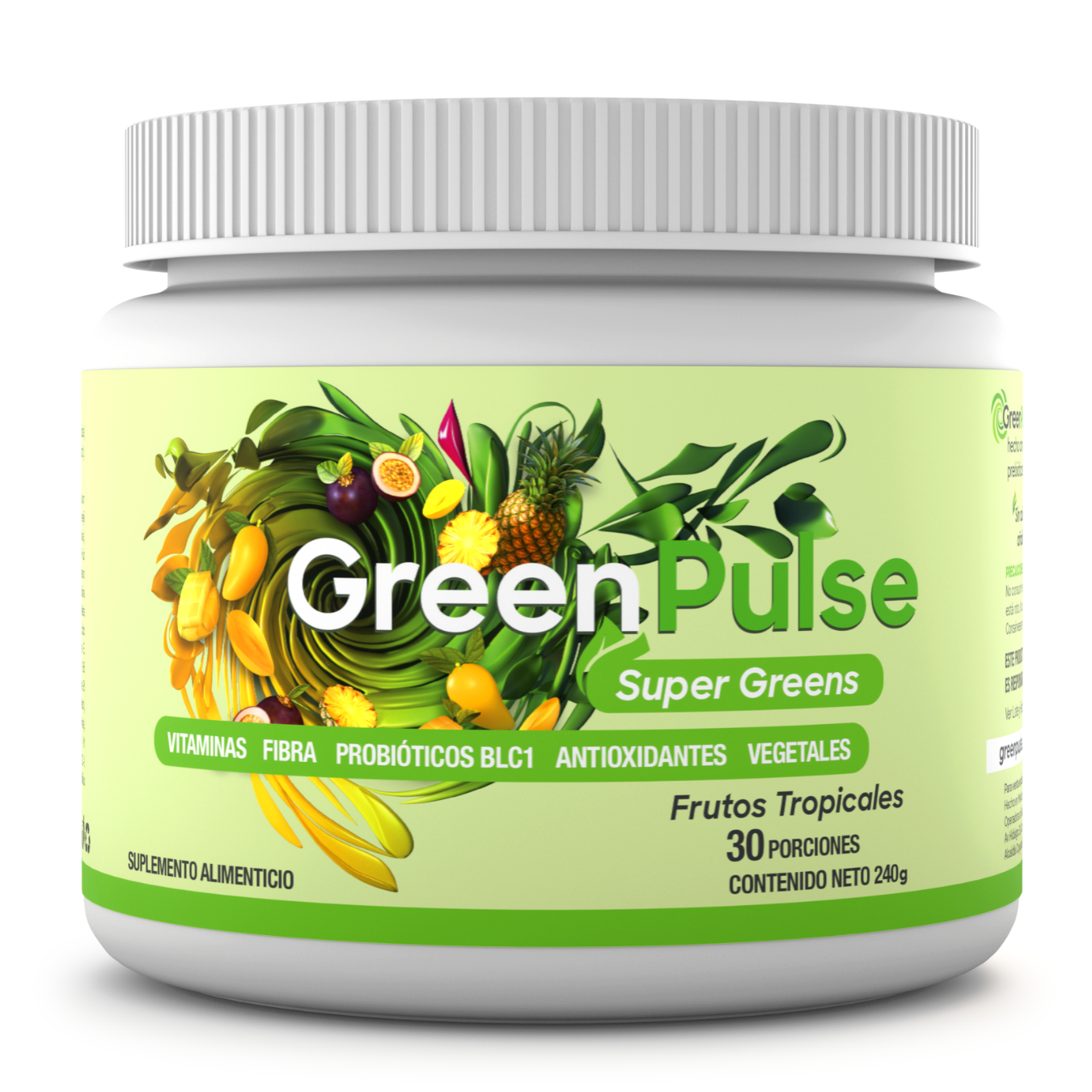 Super Greens + Ligereza | Probióticos BLC1 | 30 Porciones |  Frutos Tropicales