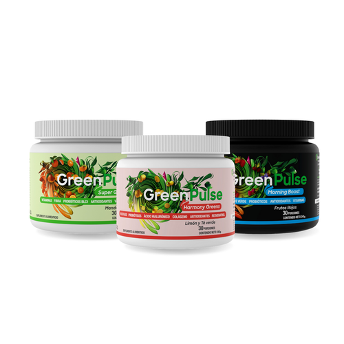 Kit Familia 3 Jugos | Harmony + Morning Boost + Super Greens | 90 porciones | Sin azúcar