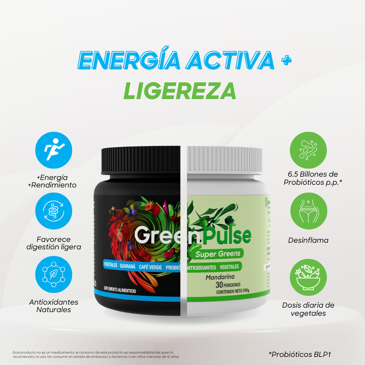 Kit Morning Boost + Super Greens | Energía + Ligereza | 60 porciones | Sin azúcar