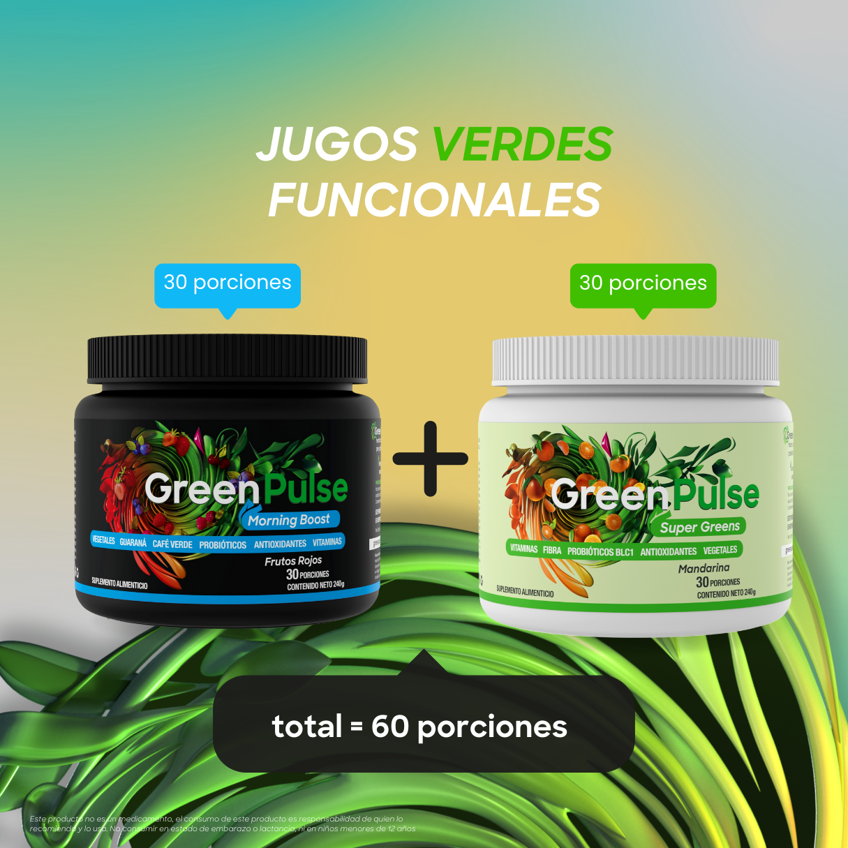 Kit Morning Boost + Super Greens | Energía + Ligereza | 60 porciones | Sin azúcar