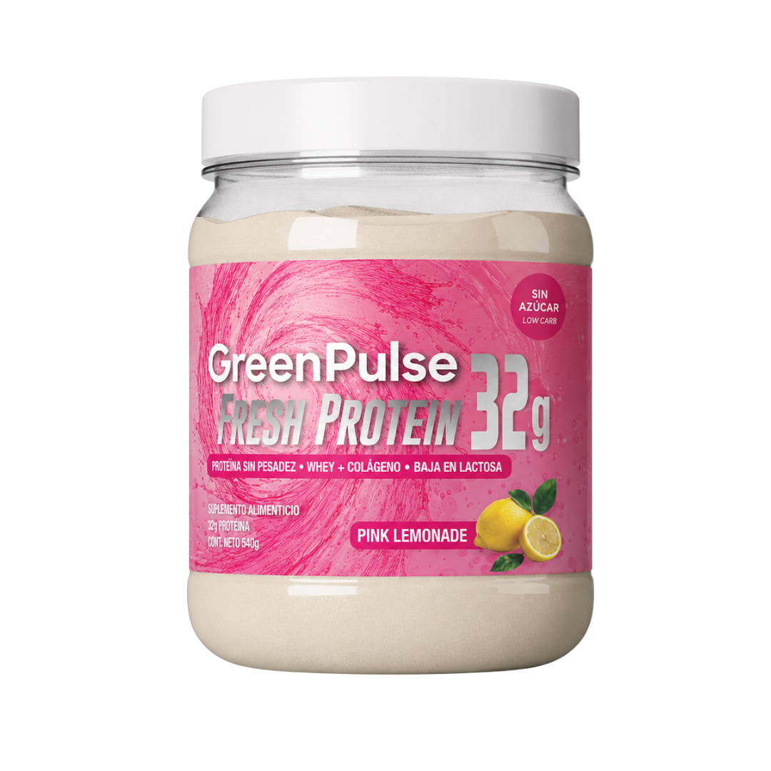 Greenpulse Fresh Protein 32g | Sabor Pink Lemonade Proteína Ligera Y Refrescante