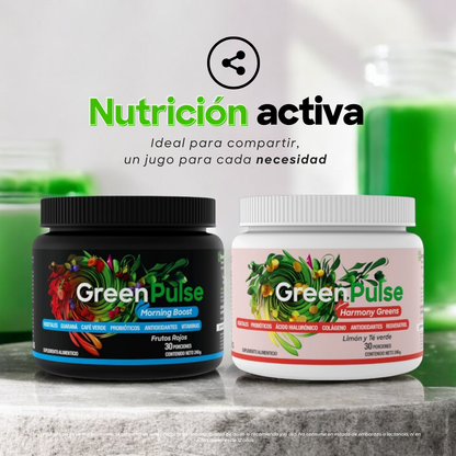 Kit Harmony Greens + Morning Boost | Ligereza + Energía | 60 porciones | Sin azúcar