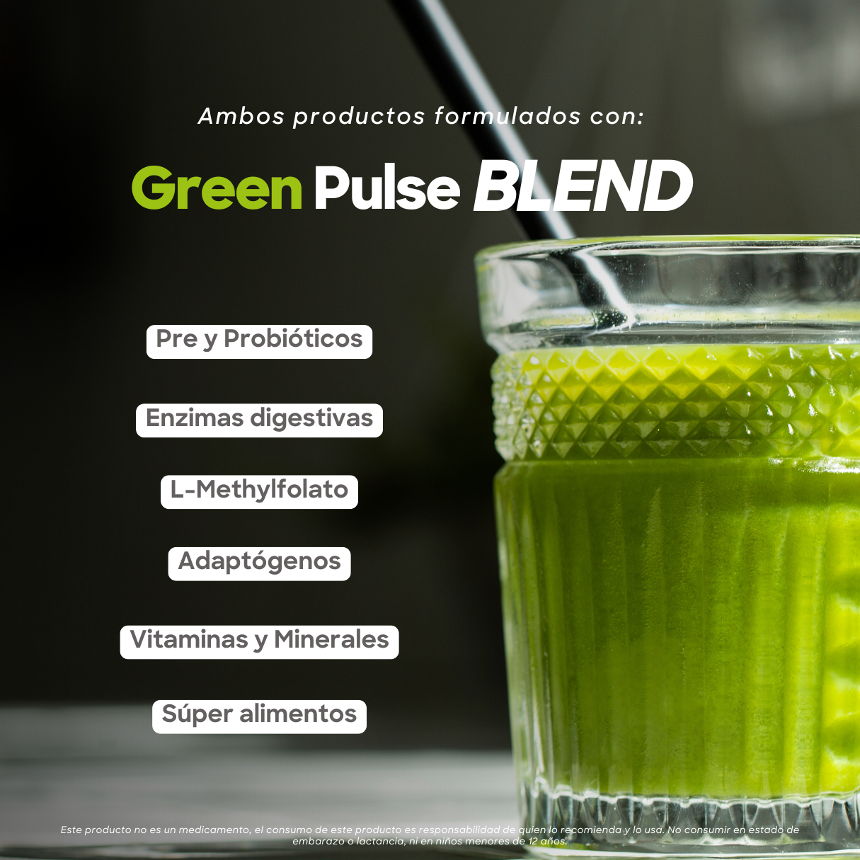 2 Pack | Morning Boost | Energía | Jugo Verde con Guaraná y Café Verde | Pack de 2 | 60 porciones