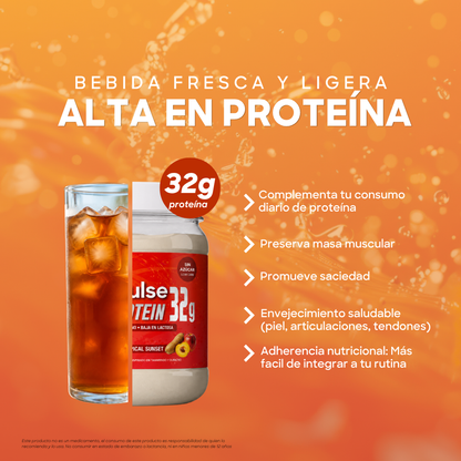 Greenpulse Fresh Protein 32g | Sabor Tropical Sunsent Proteína Ligera Y Refrescante