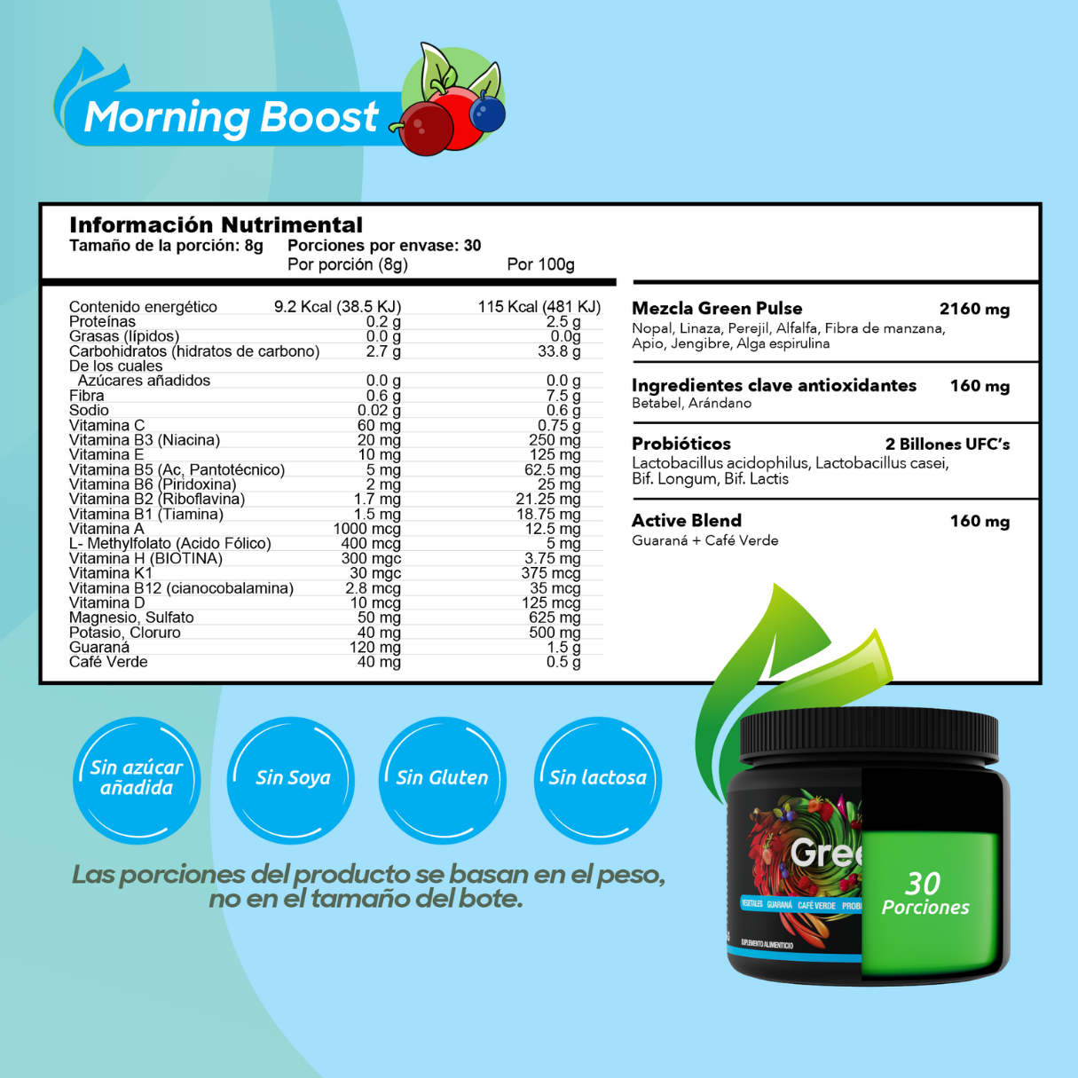 Kit Harmony Greens + Morning Boost | Ligereza + Energía | 60 porciones | Sin azúcar
