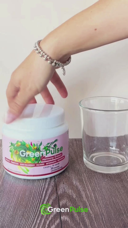 Harmony Greens +Belleza | Colágeno, Ácido Hialurónico y Biotina | 30 Porciones